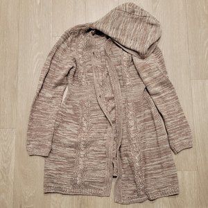 Sweater dress with hood